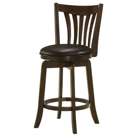 Angeliki Wood Counter Height Swivel Bar Chair Dark CherryDark Cherry