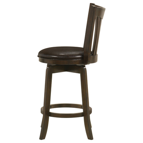 Angeliki Wood Counter Height Swivel Bar Chair Dark CherryDark Cherry