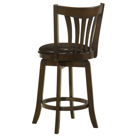 Angeliki Wood Counter Height Swivel Bar Chair Dark CherryDark Cherry