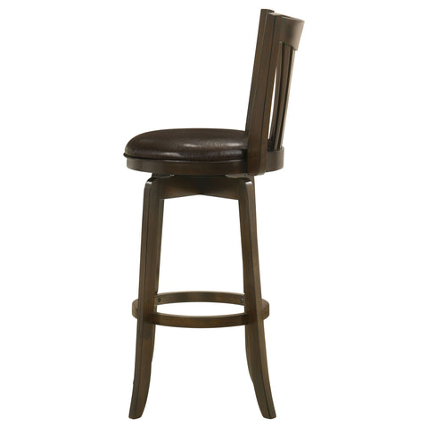 Angeliki Wood Pub Height Swivel Bar Chair Dark CherryDark Cherry