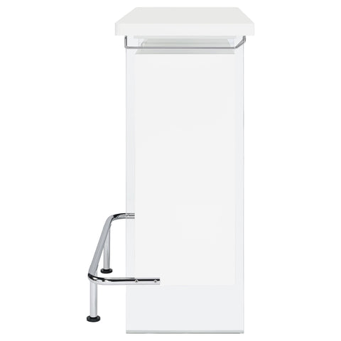 Ferris Freestanding Home Bar Wine Cabinet White High GlossWhite High Gloss