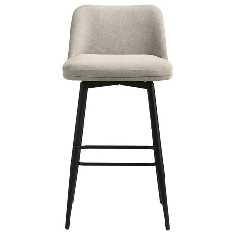 Mossbrook Fabric Upholstered Swivel Bar Chair Slate Brown (Set of 2)