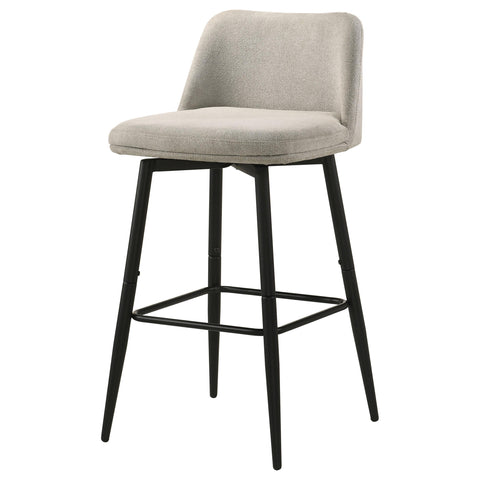 Mossbrook Fabric Upholstered Swivel Bar Chair Slate Brown (Set of 2)