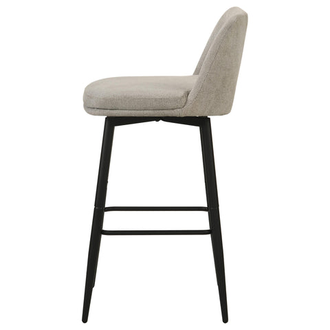 Mossbrook Fabric Upholstered Swivel Bar Chair Slate Brown (Set of 2)