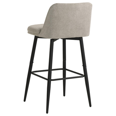 Mossbrook Fabric Upholstered Swivel Bar Chair Slate Brown (Set of 2)