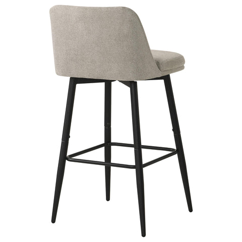 Mossbrook Fabric Upholstered Swivel Bar Chair Slate Brown (Set of 2)