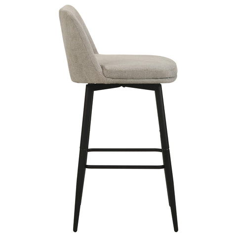 Mossbrook Fabric Upholstered Swivel Bar Chair Slate Brown (Set of 2)