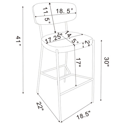 Marley Pub Height Bar Stool Grey