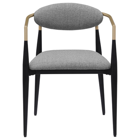 36-inch Fabric Upholstered Dining Arm Chair Grey (Set of 2)Grey