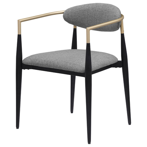 36-inch Fabric Upholstered Dining Arm Chair Grey (Set of 2)Grey