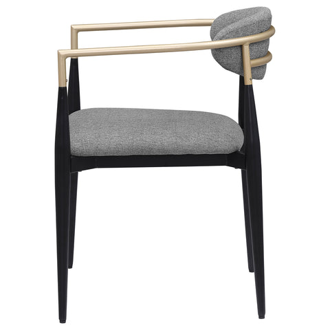 36-inch Fabric Upholstered Dining Arm Chair Grey (Set of 2)Grey