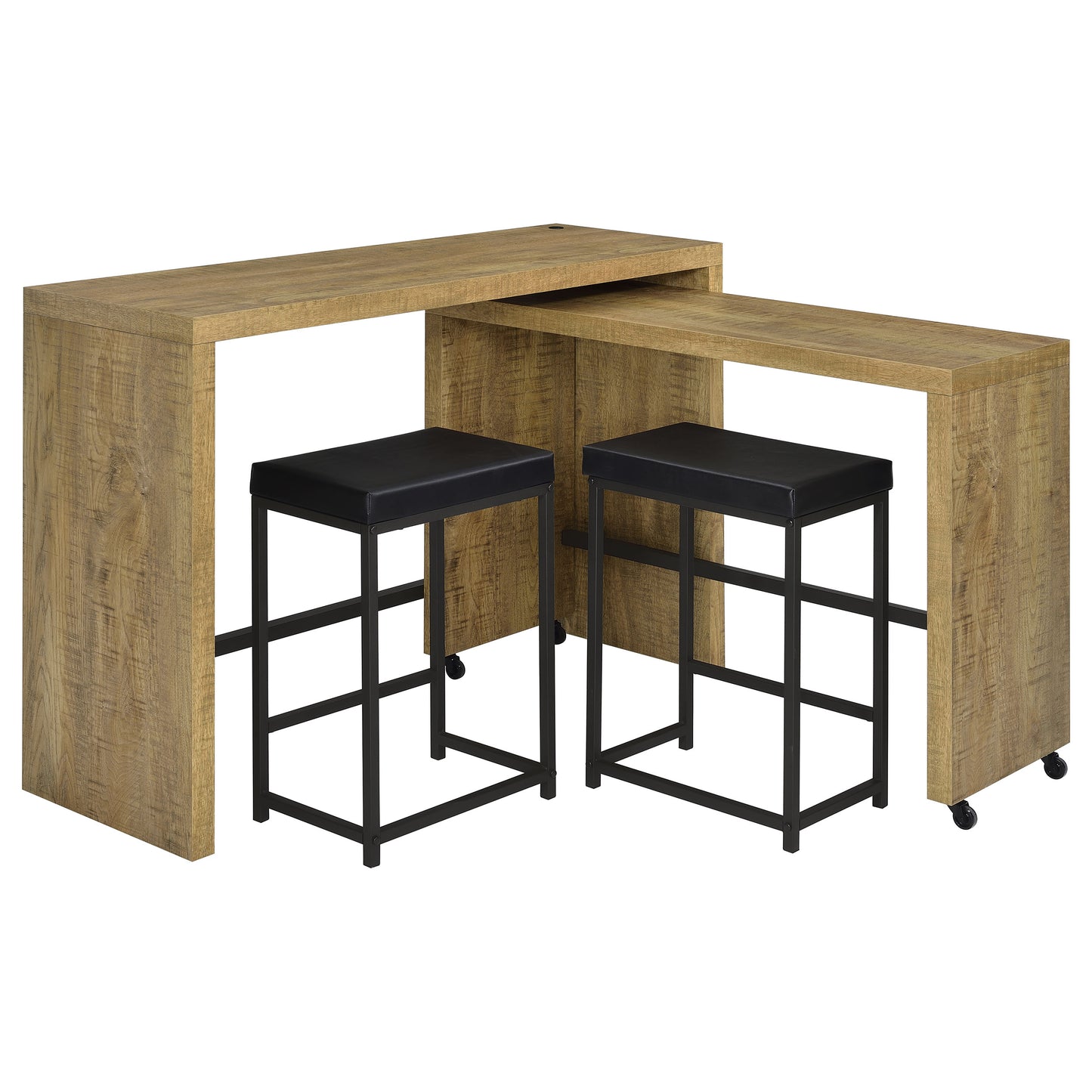 devon 4-piece counter height table set mango brown