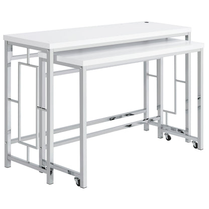 Jeremaine 4-piece Multipurpose Counter Height Table Set White