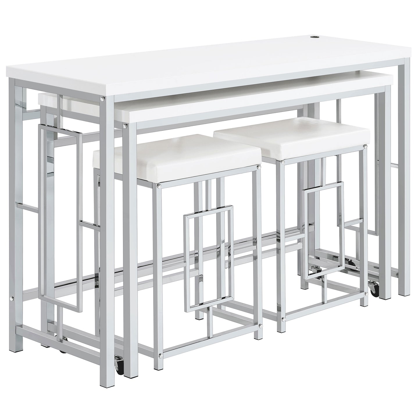 jeremaine 4-piece multipurpose counter height table set white