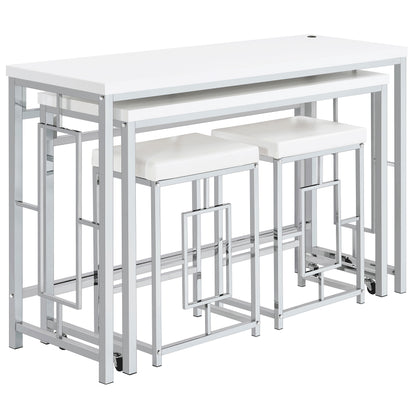 Jeremaine 4-piece Multipurpose Counter Height Table Set White