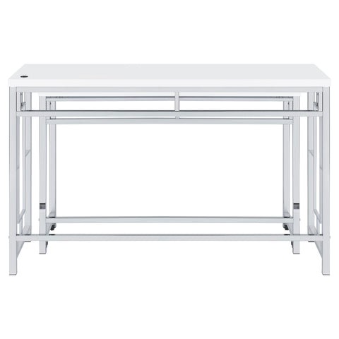 James 4-piece Multipurpose Counter Height Table Set WhiteWhite