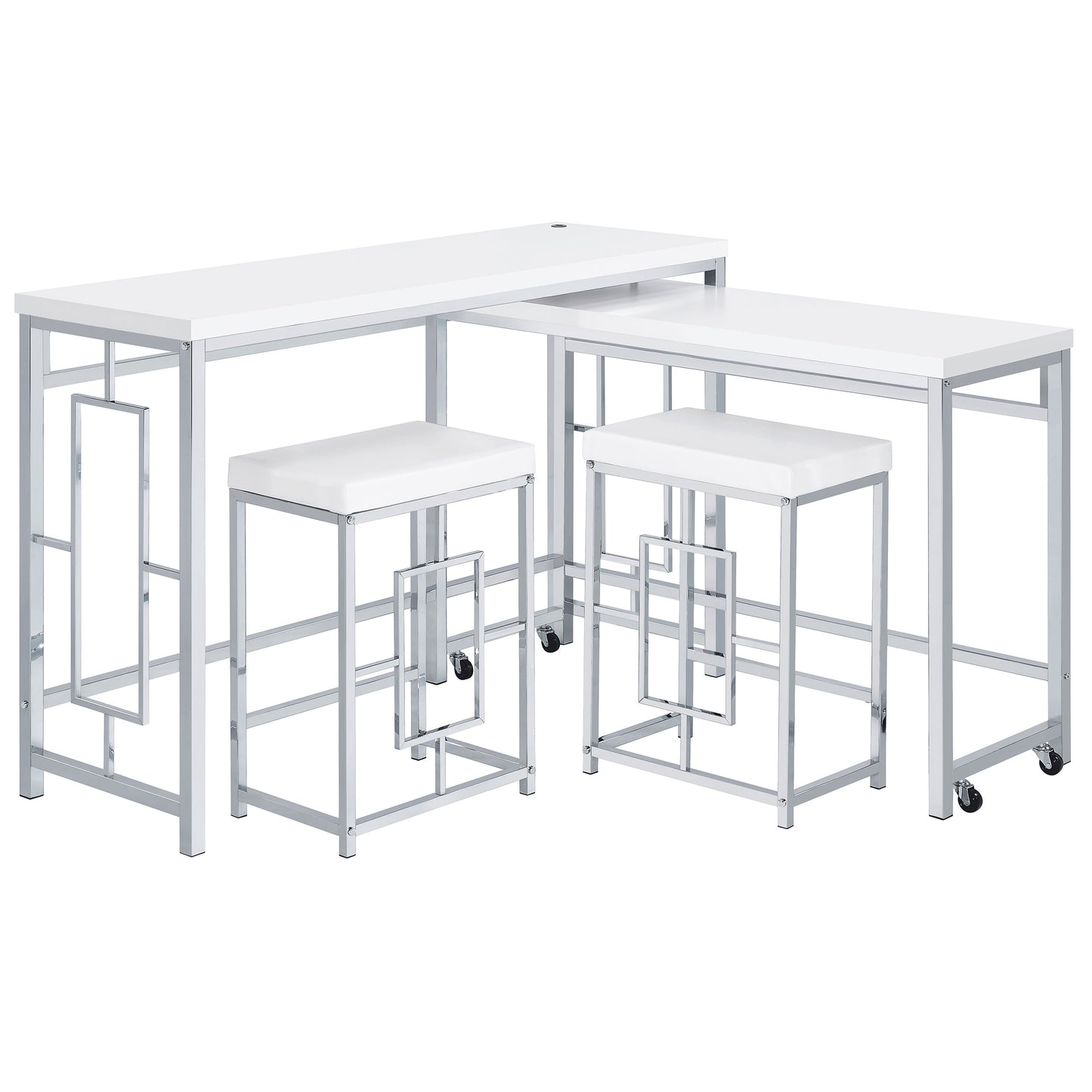 jeremaine 4-piece multipurpose counter height table set white