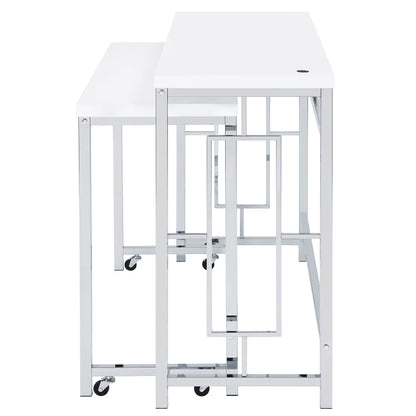 Jeremaine 4-piece Multipurpose Counter Height Table Set White