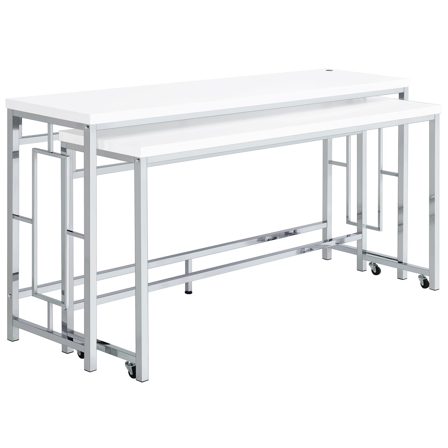 jeremaine 5-piece multipurpose counter height table set white