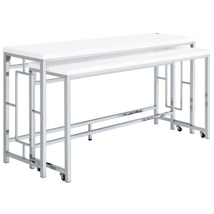 Jeremaine 5-piece Multipurpose Counter Height Table Set White