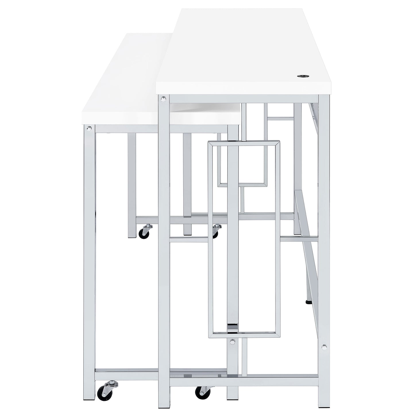 jeremaine 5-piece multipurpose counter height table set white