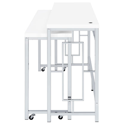 Jeremaine 5-piece Multipurpose Counter Height Table Set White