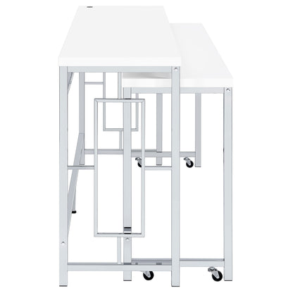 Jeremaine 5-piece Multipurpose Counter Height Table Set White