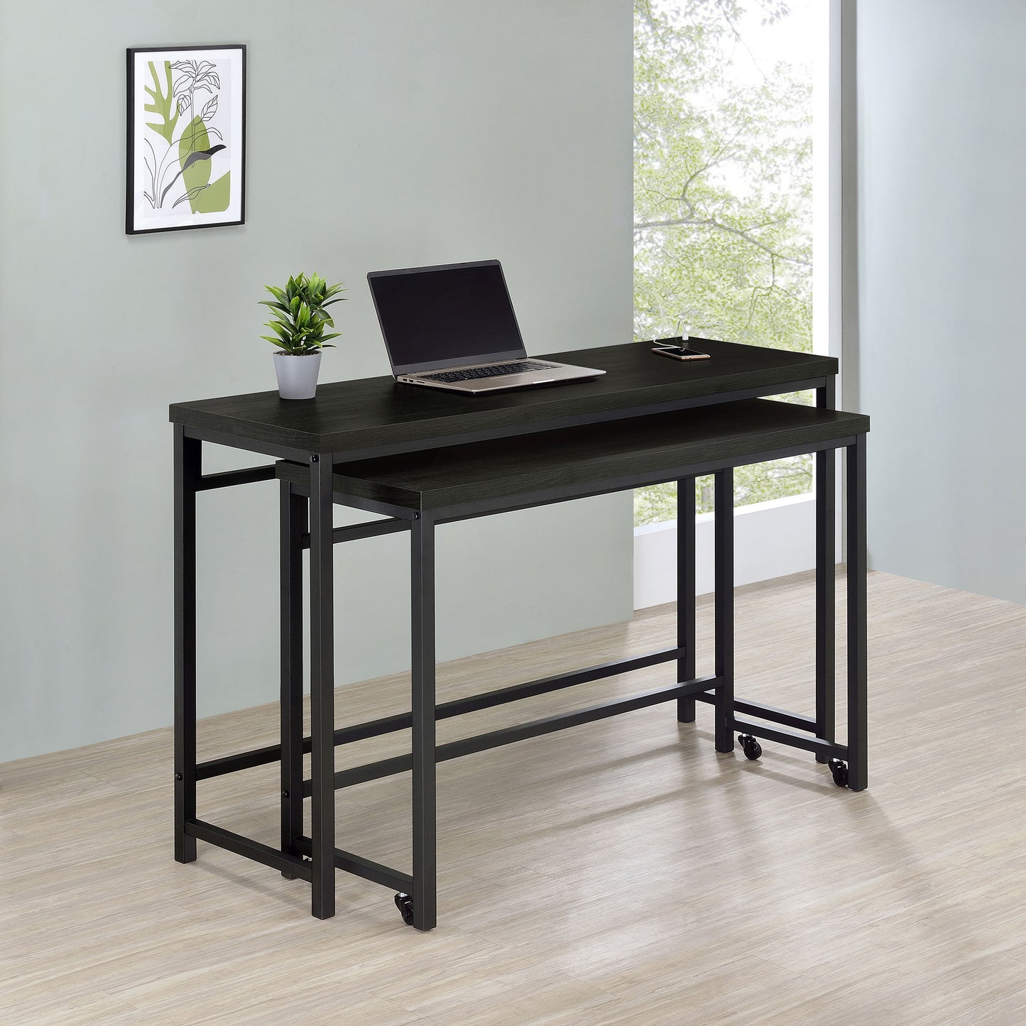 marjorie 4-piece multipurpose counter height table set black