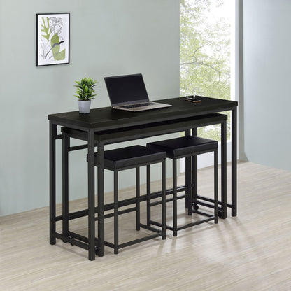 Marjorie 4-piece Multipurpose Counter Height Table Set Black