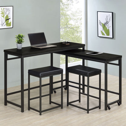 Marjorie 4-piece Multipurpose Counter Height Table Set Black