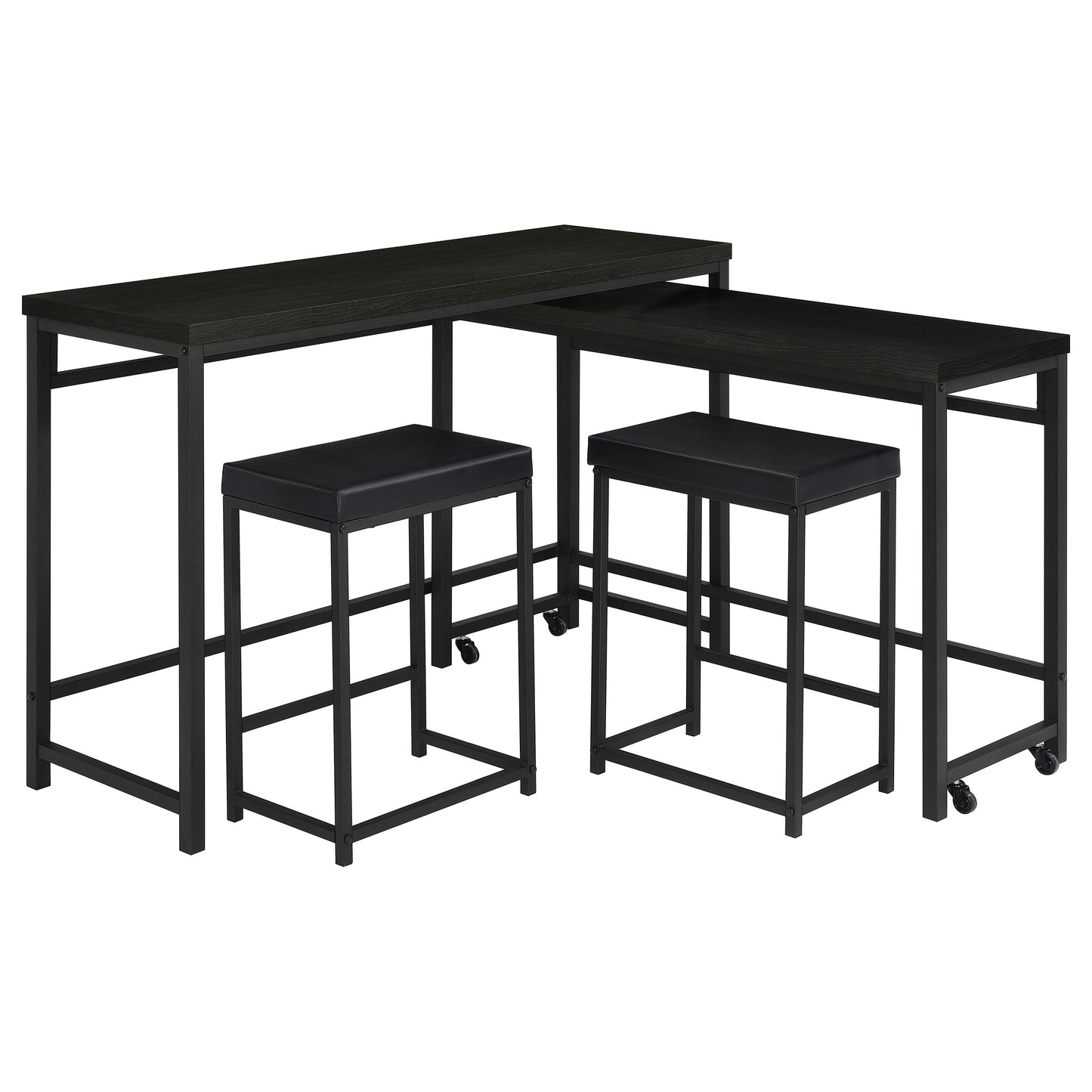 marjorie 4-piece multipurpose counter height table set black