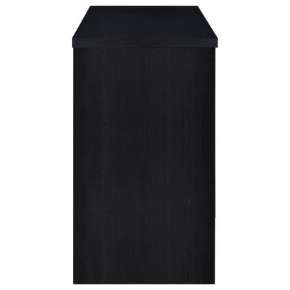 Ingrid Engineered Wood Freestanding Home Bar Black