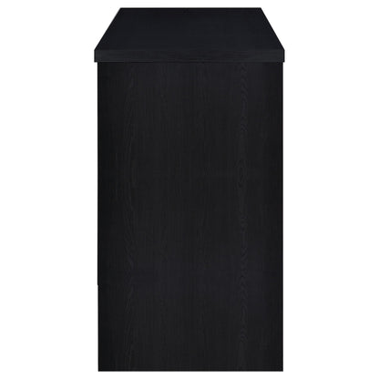 Ingrid Engineered Wood Freestanding Home Bar Black