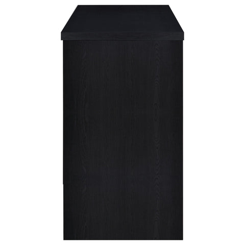 Ingrid Engineered Wood Freestanding Home Bar Black