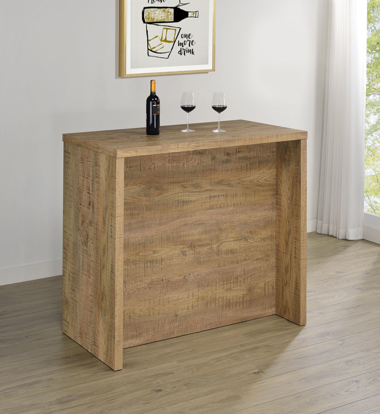 ingrid engineered wood freestanding home bar mango