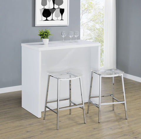 Ingrid Engineered Wood Freestanding Home Bar White