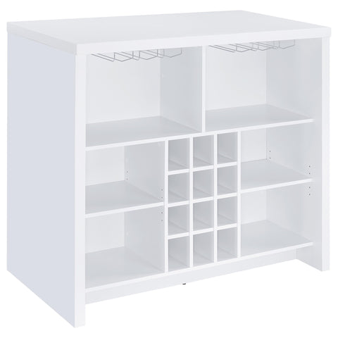 Ingrid Engineered Wood Freestanding Home Bar White