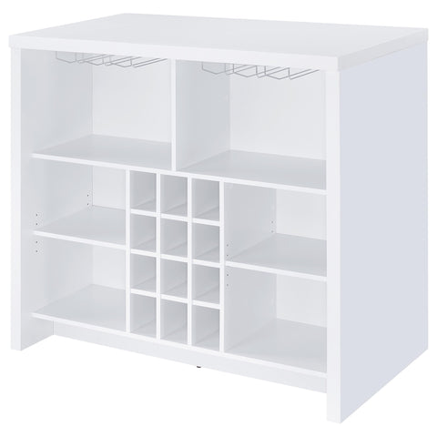 Ingrid Engineered Wood Freestanding Home Bar White