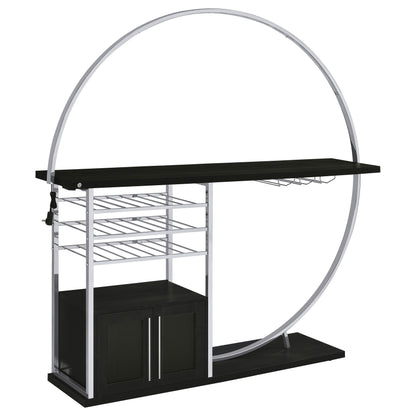 Edenton 2-door Circular LED Home Bar Cabinet Dark CharcoalDark Charcoal