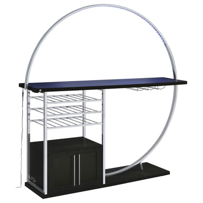 Edenton 2-door Circular LED Home Bar Cabinet Dark CharcoalDark Charcoal