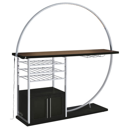 Edenton 2-door Circular LED Home Bar Cabinet Dark CharcoalDark Charcoal