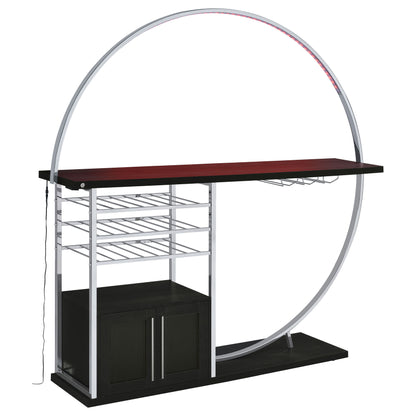 Edenton 2-door Circular LED Home Bar Cabinet Dark CharcoalDark Charcoal