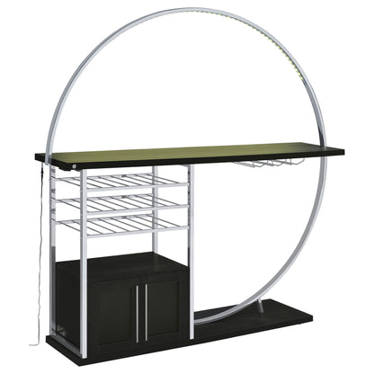 Edenton 2-door Circular LED Home Bar Cabinet Dark CharcoalDark Charcoal