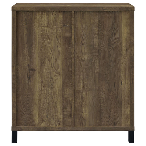 Ricky Sliding Door Home Bar Wine Cabinet Rustic OakRustic Oak