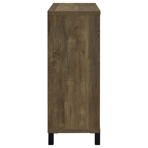 Ricky Sliding Door Home Bar Wine Cabinet Rustic OakRustic Oak