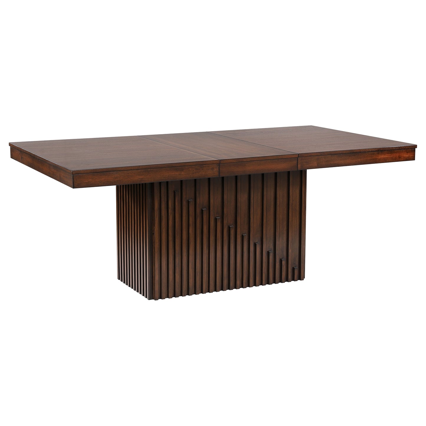 nathan 77-inch extension leaf dining table mango oak