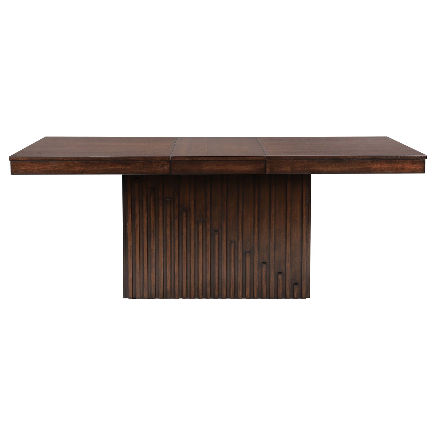 nathan 77-inch extension leaf dining table mango oak