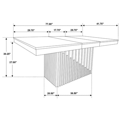 Nathan 77-inch Extension Leaf Dining Table Mango Oak