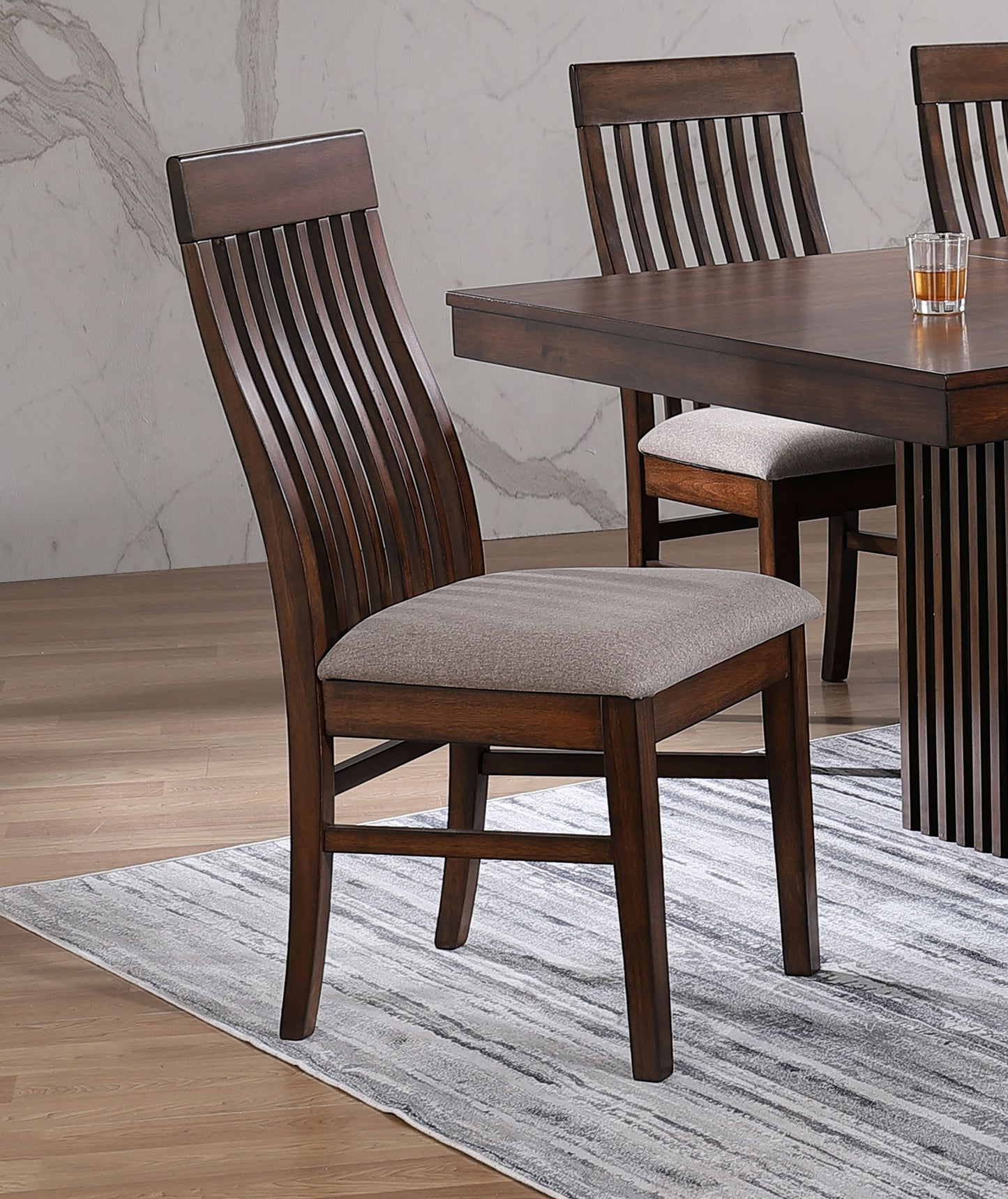 dacy wood dining side chair mango oak (set of 2)mango oak