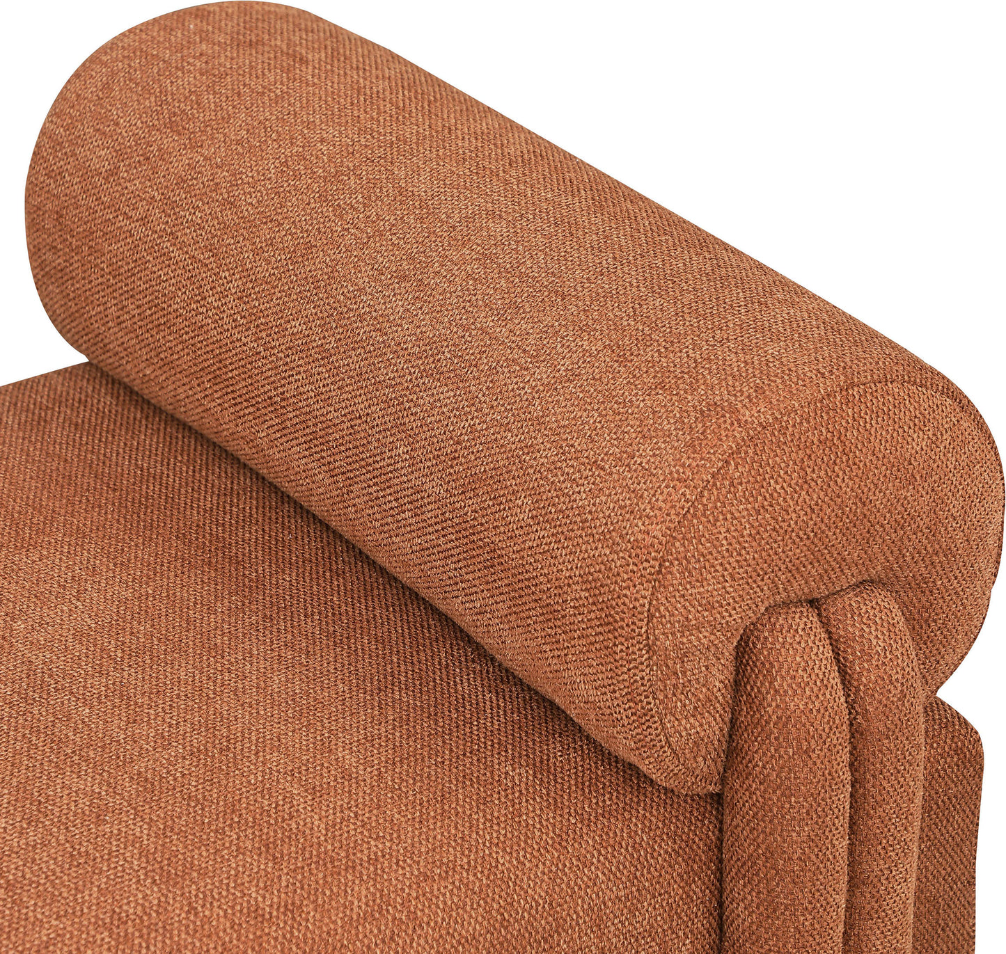 emerson cognac polyester fabric bench cognac